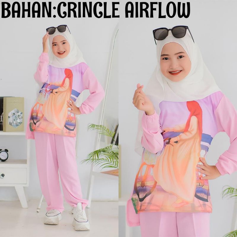 USIA ANAK TANGGUNG 10-14 tahun+ONE SET ANAK VIRAL SLEBEW CRINKLE AIRFLOW/SETELAN ANAK VIRAL SLEBEW C