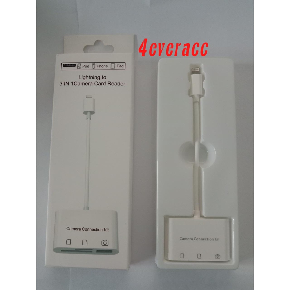 Lightning to 3 IN 1 Camera card reader SD/TF Card reader apple D168