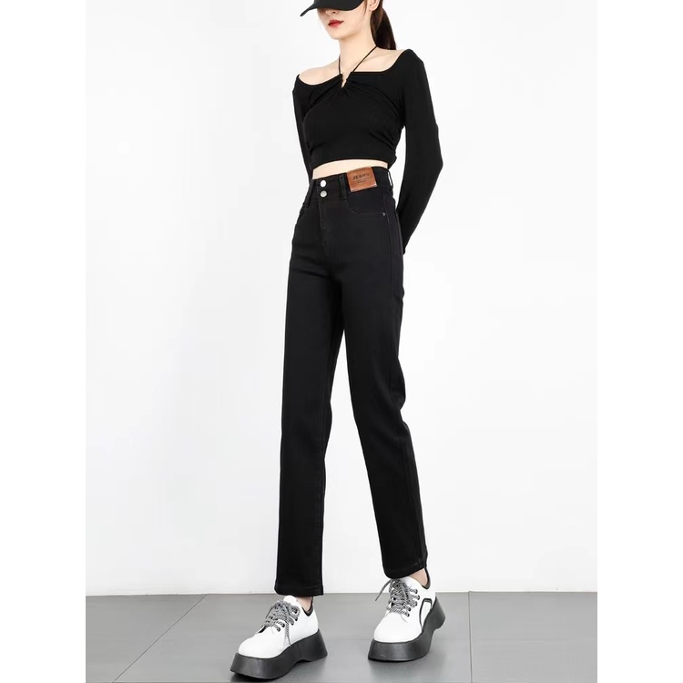 celana jeans wanita kekinian highwaist kulot jeans