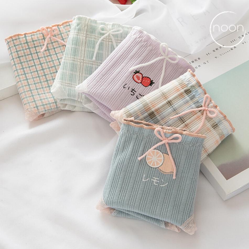 Ready NOON (MOOD) Celana Dalam CD Wanita Korea Motif Lucu Imut Katun Undies Import