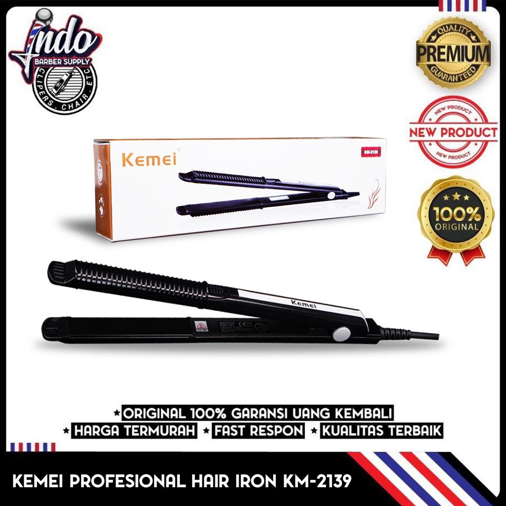 Kemei 2139 Catokan Rambut 2 in 1 Pelurus dan Curly KM 2139