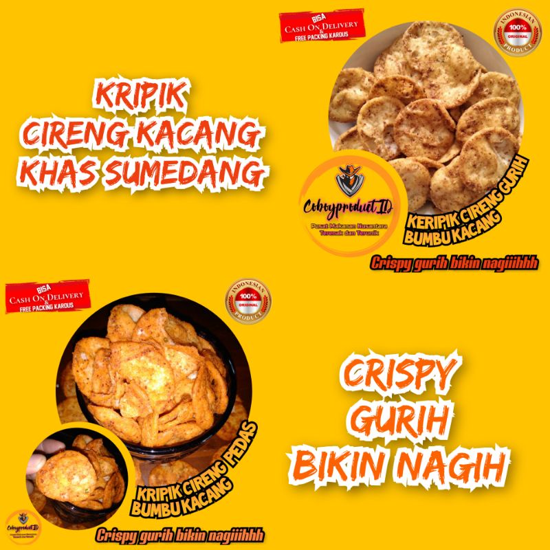 

Keripik Cireng Crispy Bumbu Kacang Khas Sumedang - 250 Gram