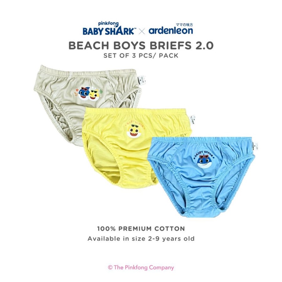 Arden leon Pinkfong Baby Shark Boys Beach Briefs