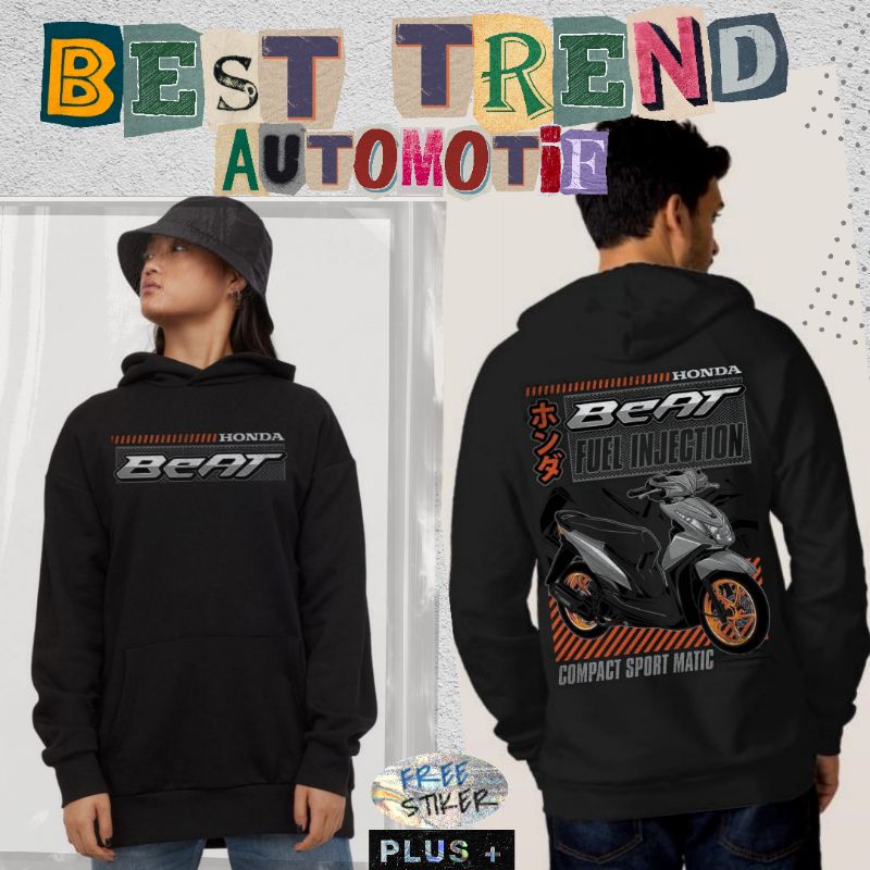 Jaket motor Jumper sweater Hoddie pria/wanita Honda Beat Fi