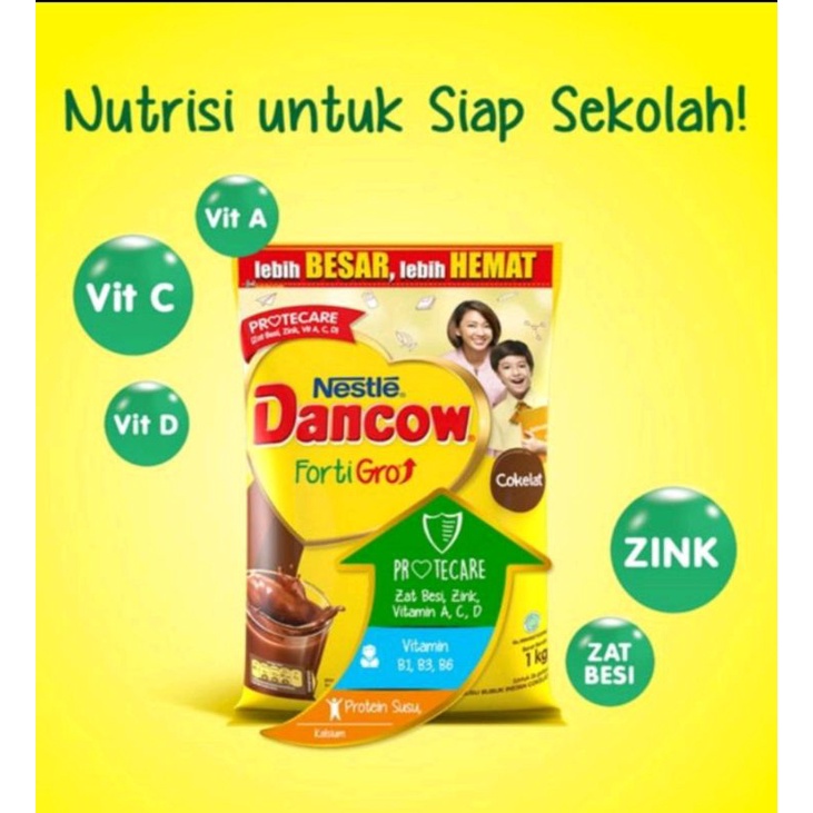 

Dancow fortigro susu bubuk usia sekolah anak pouch 1 kg