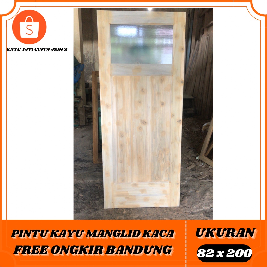 PINTU + KACA ES AIR KAYU MANGLID