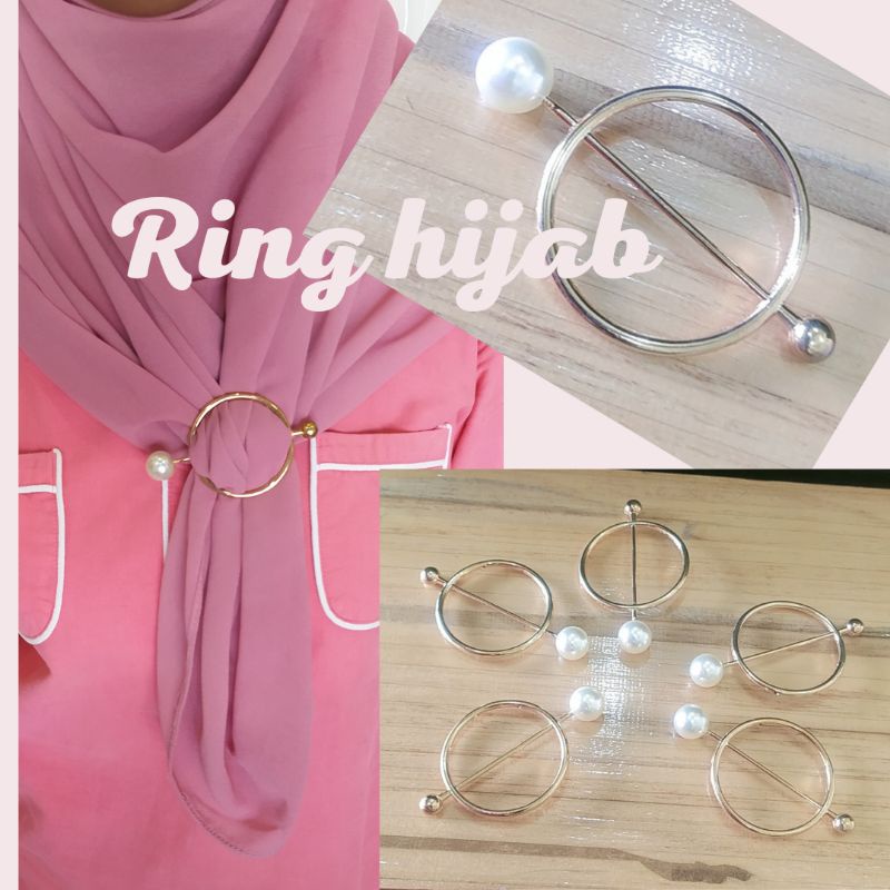 RING CINCIN AKSESORIS HIJAB Aksesoris PESTA MEWAH  MUTIARA