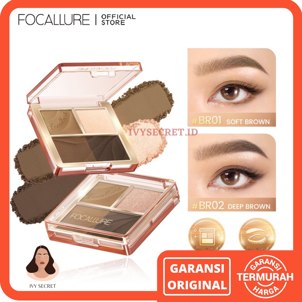 Focallure Ambergold Eyebrow Series 4IN1 Focallure Eyebrow Focallure Eyebrow Powder Focallure Eyebrow Pallete Focallure Alis Focallure