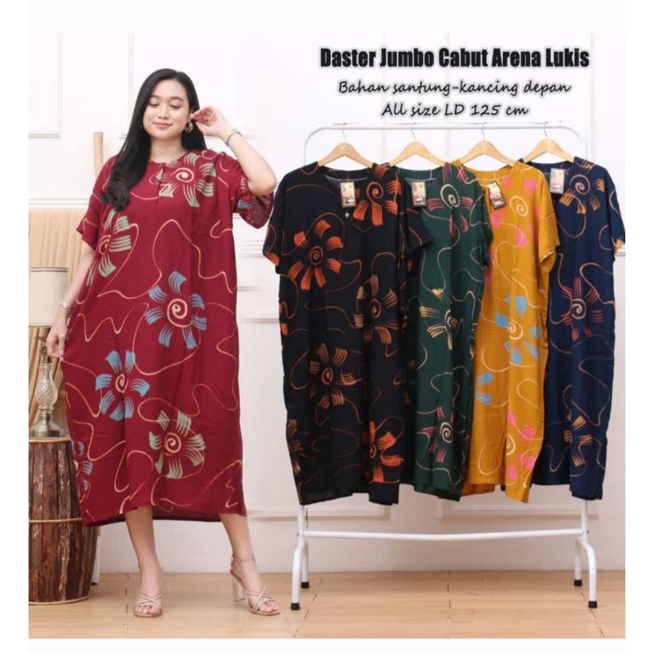 DASTER KANCING  ANDIN  DASTER  PENDEK BAHAN RAYON ADEM