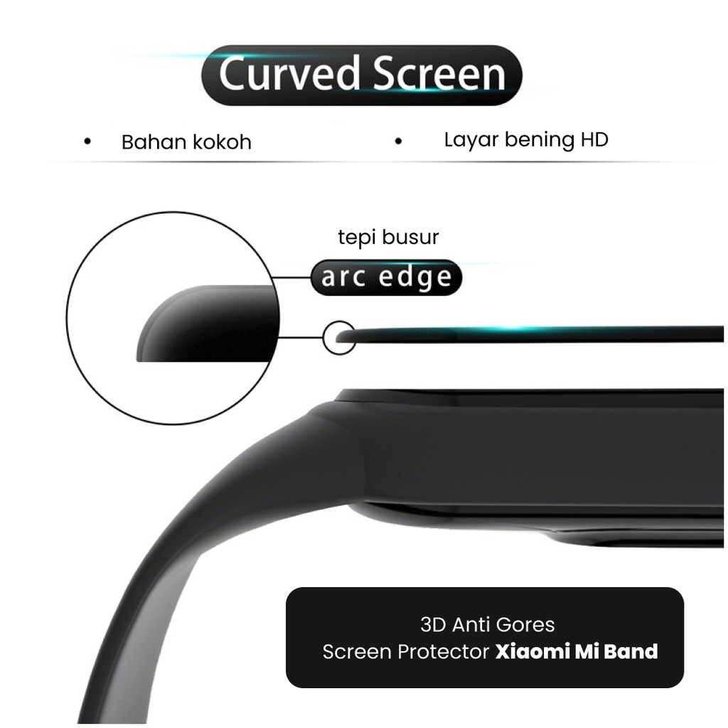 Xiaomi Band Tempered Glass Miband 3 4 5 6 3D Covered Film