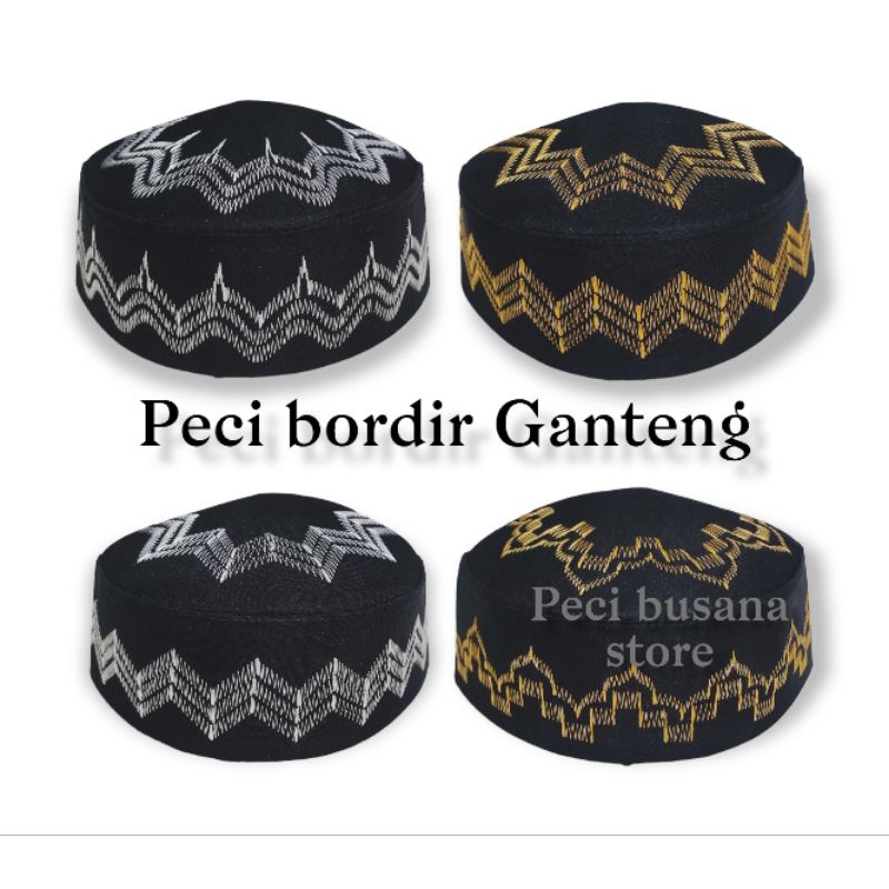 Peci uje peci solmet peci bordir / kopiah songkok / peci haji / peci hitam / peci murah terlaris ter