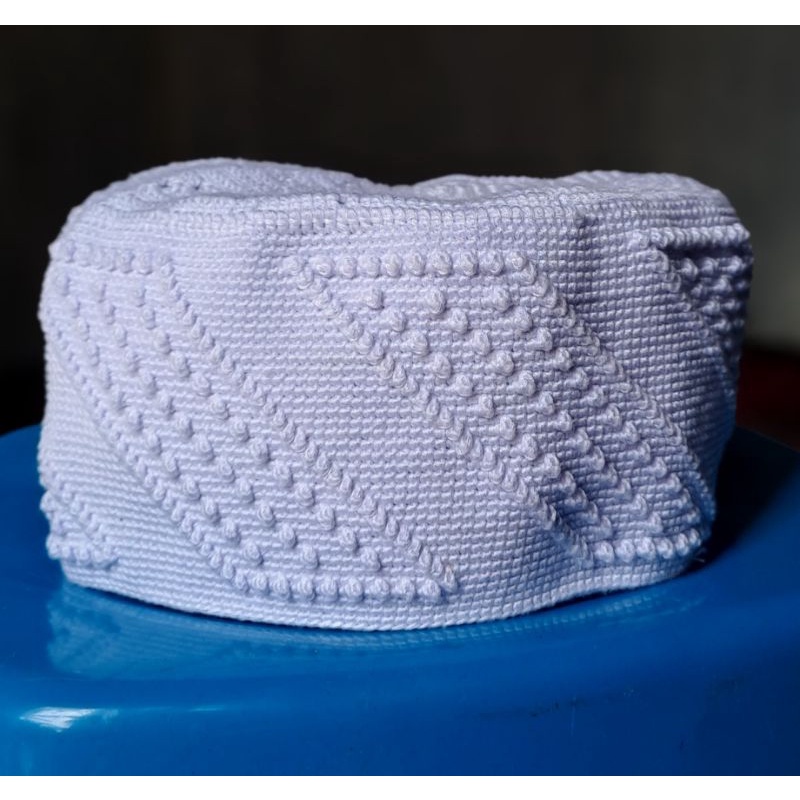 Rajut yaman super / kopiah rajut / peci haji/ peci putih /rajut tarim / kopiah rajut handmade asli