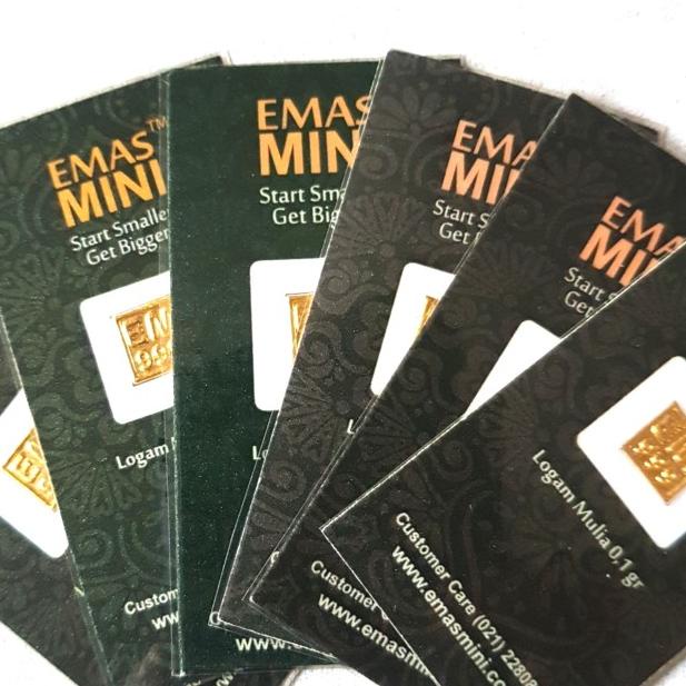 EMAS MINI 0.1 GRAM UNTUK HADIAH, SOUVENIR, MAHAR DAN TUKAR EMAS ANTAM