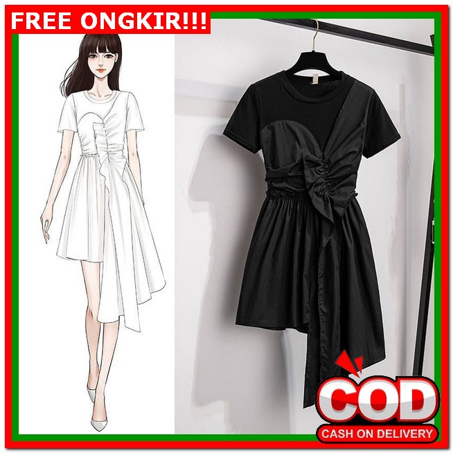 Realpic.Import Premium 0532 Dress Flower Scuba Brukat Jumbo Bangkok Vk Dress Natal Wanita Terbaru Hi