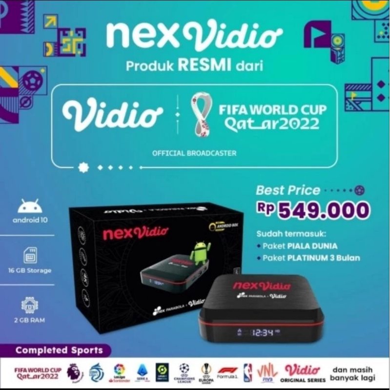 Android box nex parabola set top box nonton piala dunia worldcup Qatar 2022