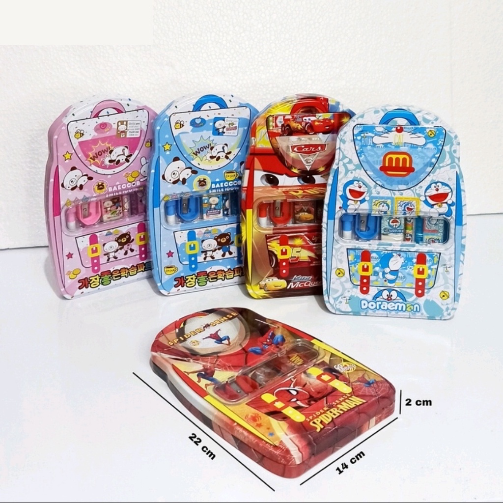 

Kotak Pensil Kaleng Set+WB 1 susun/Tempat Pensil/Tin Pencil Case