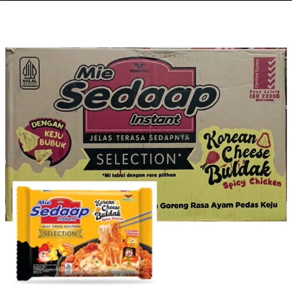

Mie Sedaap Korean Cheese Buldak 86G 1 Dus Isi 40 Pcs