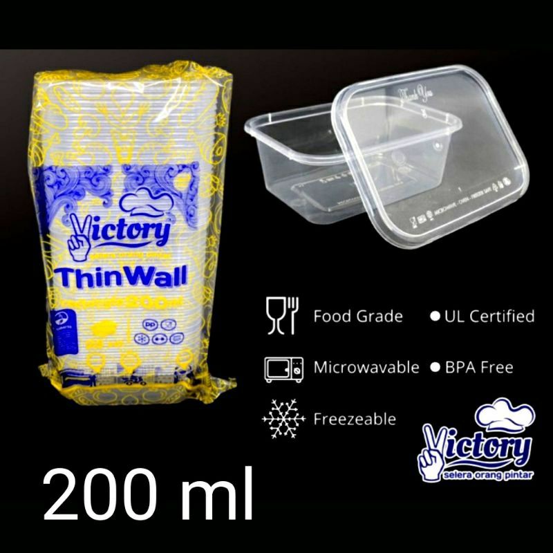 THINWALL KOTAK PERSEGI PANJANG 200 ML