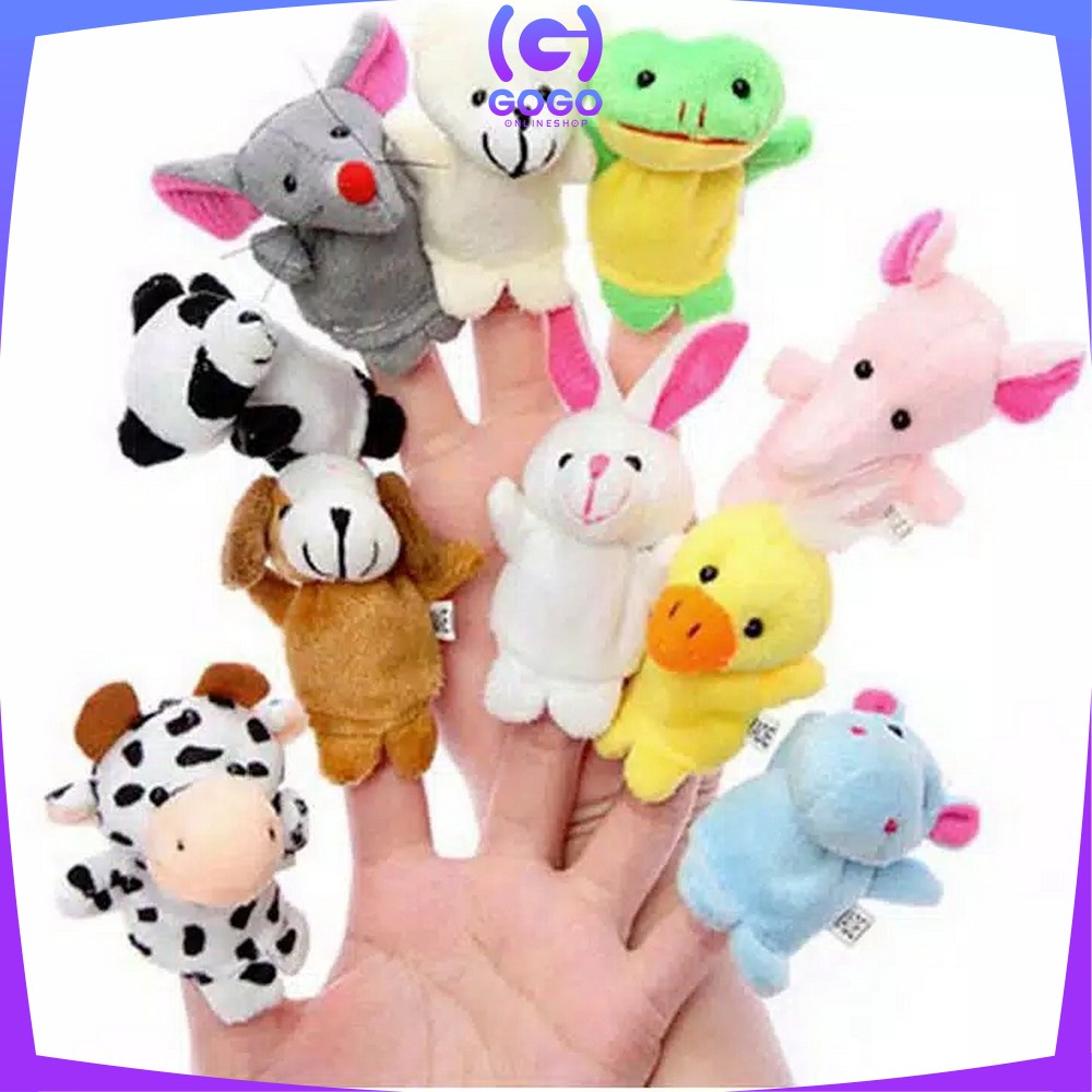 GOGO-M8 Boneka Jari Mainan Anak Bayi Finger Puppet Mainan Edukasi Boneka Tangan Karakter