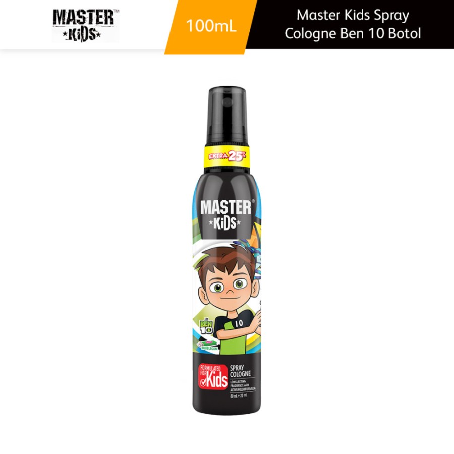 Master Kids Spray Cologne Ben-10 Botol 100mL Parfum anak anak