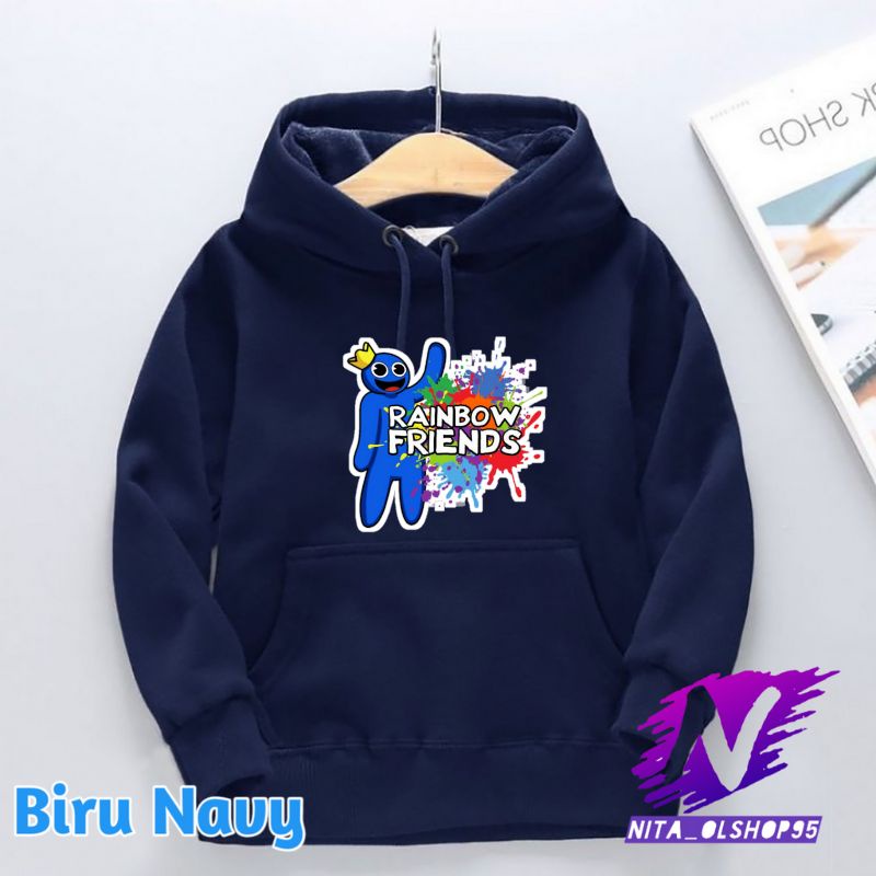 hoodie anak rainbow friends sweater rainbow friends karakter rainbow blue terbaru