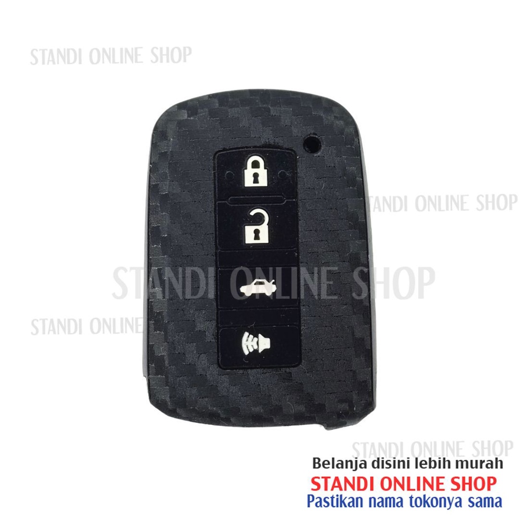 Sarung Kunci Silikon Remote Cover Carbon Smartkey Toyota Camry Altis