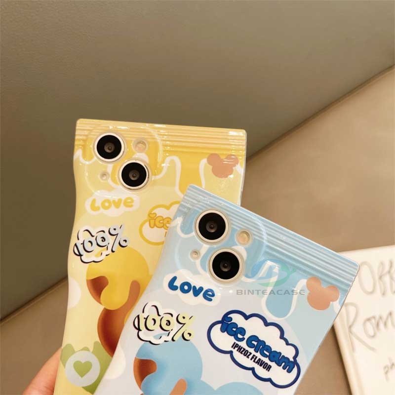 Soft Case TPU Motif Es Krim Cokelat Untuk OPPO A57 2022 A77S A15 A16 A16K A54 A53 A12 A5S A7 A3S A11k A31 A52 A92 A94 A37 F9 A1K A76