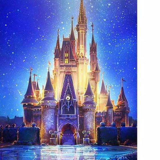 

DIY 5D Diamond Painting Paint By Number Drill Kit Lukisan 30*40cm - Disney 709