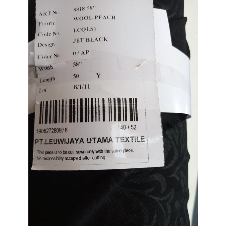 Harga Special Live Kain Jetblack Embos Leuwitex