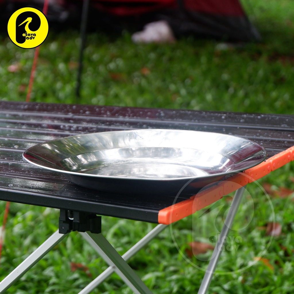 Piring camping stainless tebal outdoor 24 cm