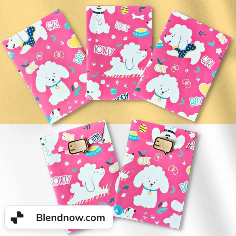 Jual Amplop Sticker Poodle Pink Pcs Amplop Termasuk Sticker To From Ready Stock Siap