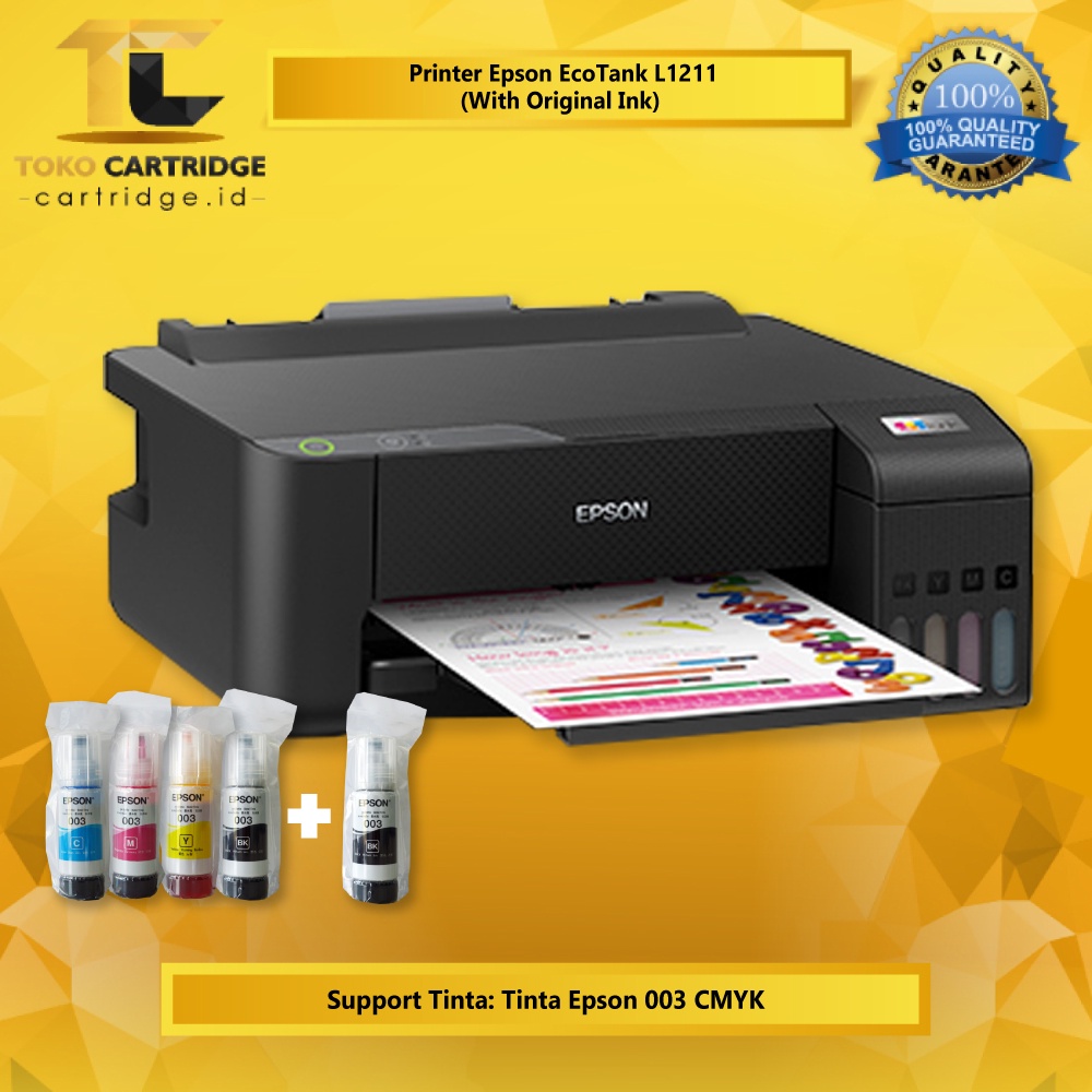 Printer L1211 Pengganti Seri L1210 L1110 Tinta 003 Printer Foto Print Saja Cetak Warna  A4 Warna