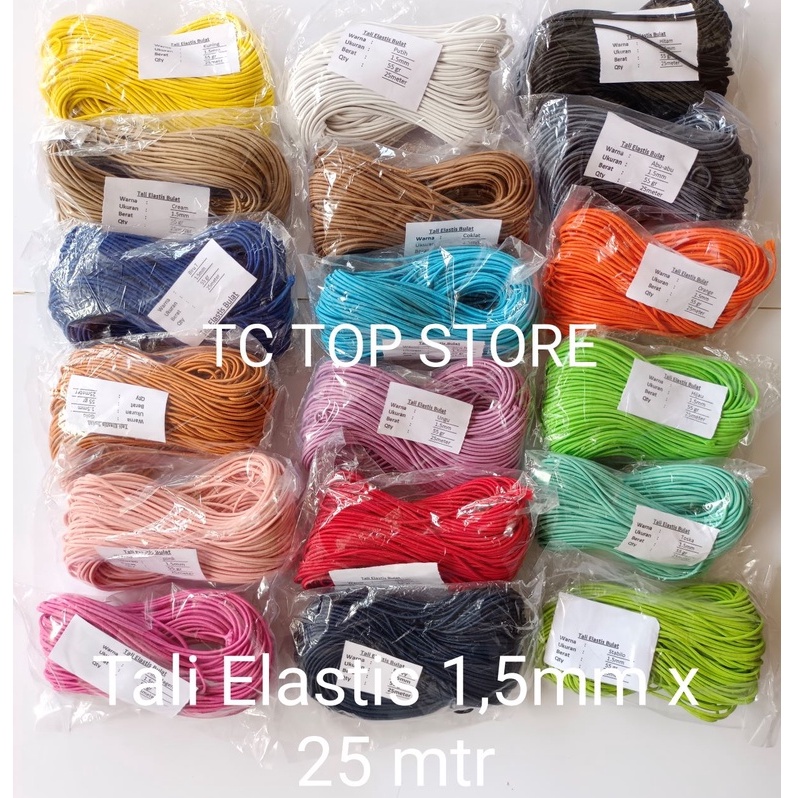 

Tali Karet 1,5mm (25 meter) / tali elastis / tali string