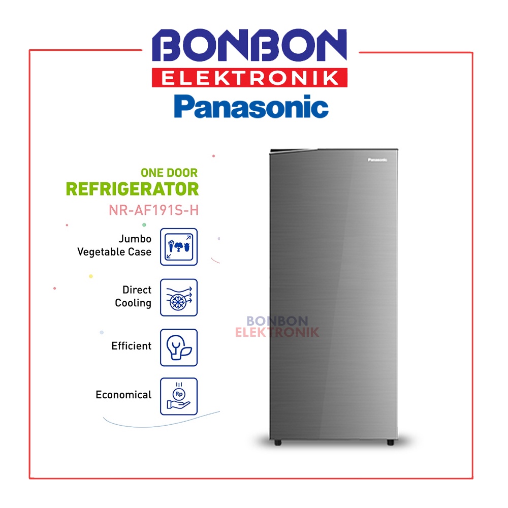 Panasonic Kulkas 1 Pintu NR-AF191S-H 164L Grey / N RAF191S H