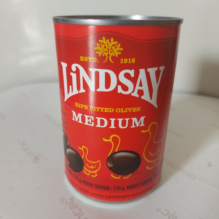 

NEW lindsay olives pitted medium.DR.WT.6 OZ.170g.