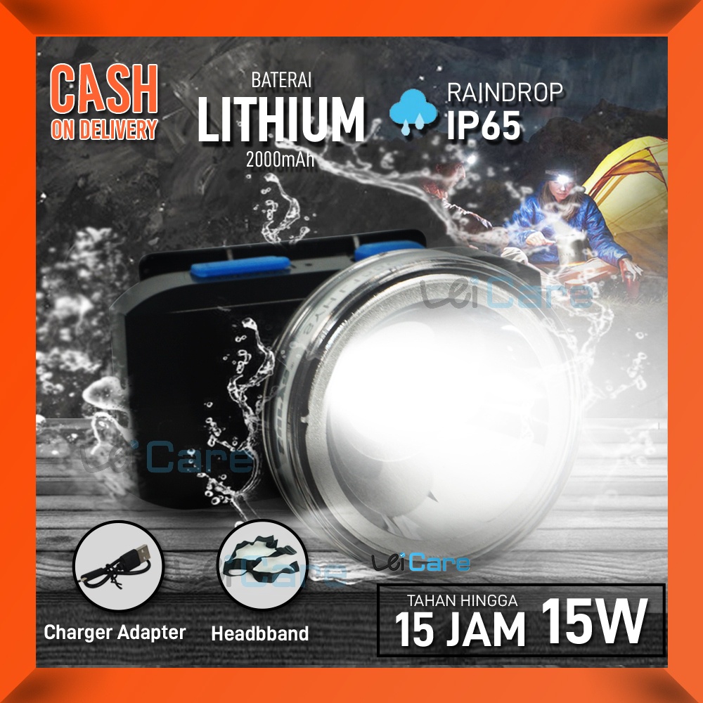 SENTER KEPALA TAHAN AIR SURYA SYH L155C BISA DI CAS GARANSI SNI