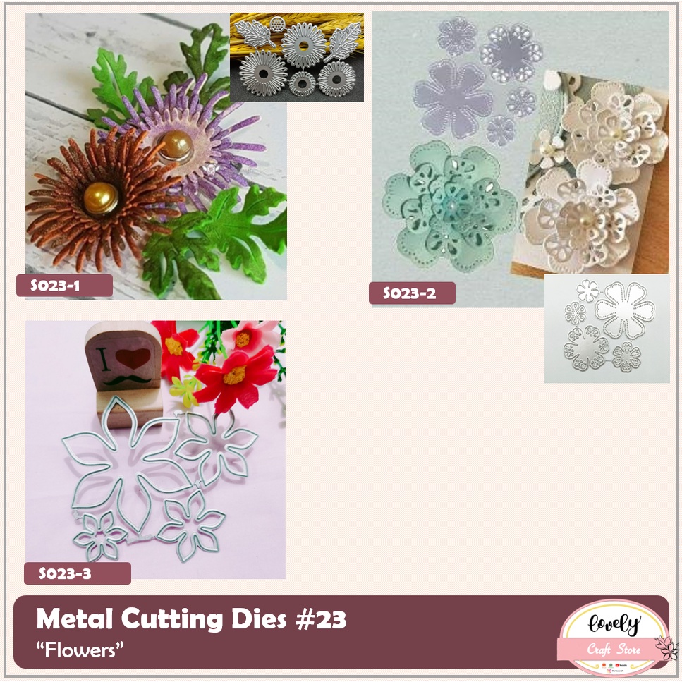 

LovelyCraftStore | Metal Cutting Dies #23 ~ Cetak Stensil Metal cutting dies seri bunga flower untuk mahar, scrapbooking, journal, diy, bujo, cards