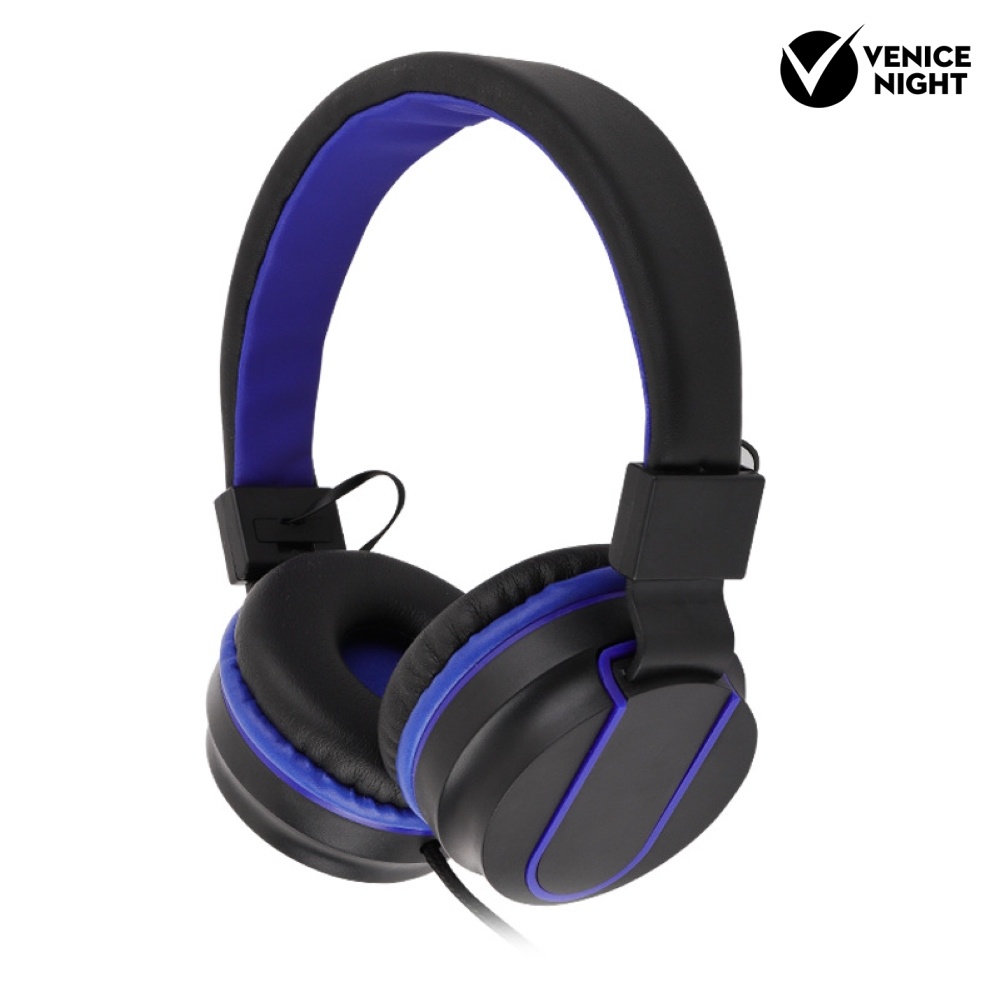 (VNEP) (Berkabel) Headphone Stereo HiFi Portabel Lipat Headset Gaming Bass Berat dengan Mikrofon