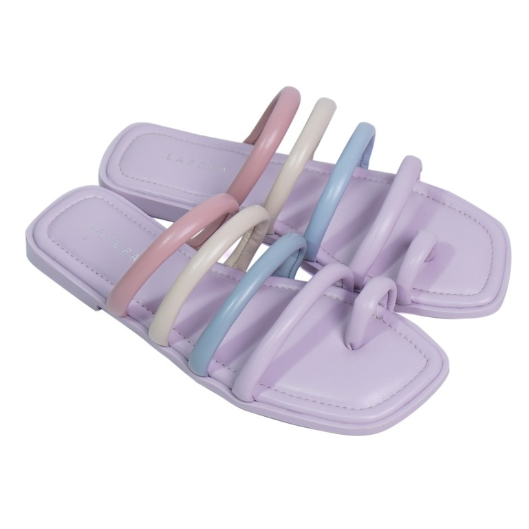 LAPEPA STORE - Sandal Flat Wanita CLARISSA Lilac | sandal teplek cewek terbaru sendal slop perempuan