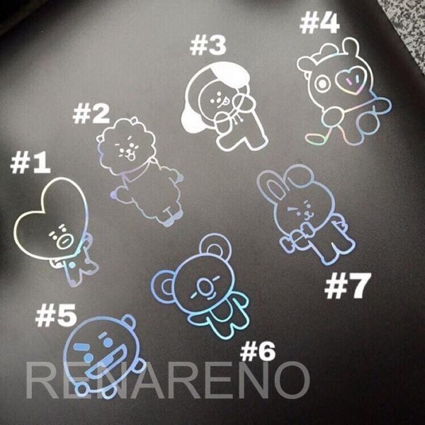Jual BT21 STICKER HOLOGRAM BTS STIKER LIGHTSTICK TAEHYUNG JUNGKOOK JIMIN SUGA