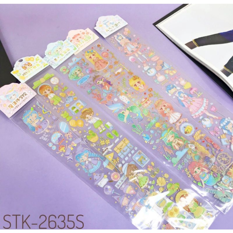 20Lembar Stiker Transparan|Stiker Tumbler|Stiker Animasi|Stiker Panjang