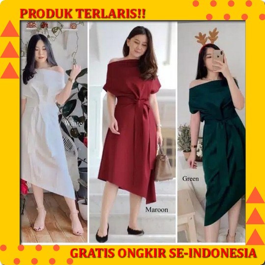 Baju Pesta Wanita Muslim Mewah Party Dress Kondangan Wedding Dress Cewek Terbaru Non Hijab Kekinian 