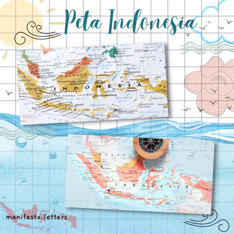 

Postcard Long Indonesia Map | Kartupos Peta Indonesia