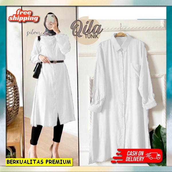 Atsan Thunic Murah Tunik Remaja Wanita Kasual Baju Thuniq Elegan Tunix Cewek Kerja Kantor Bsju Tonik
