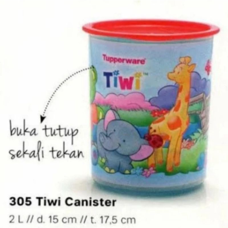 Tupperware Tiwi canister - toples cemilan anak - toples biskuit anak - toples lucu
