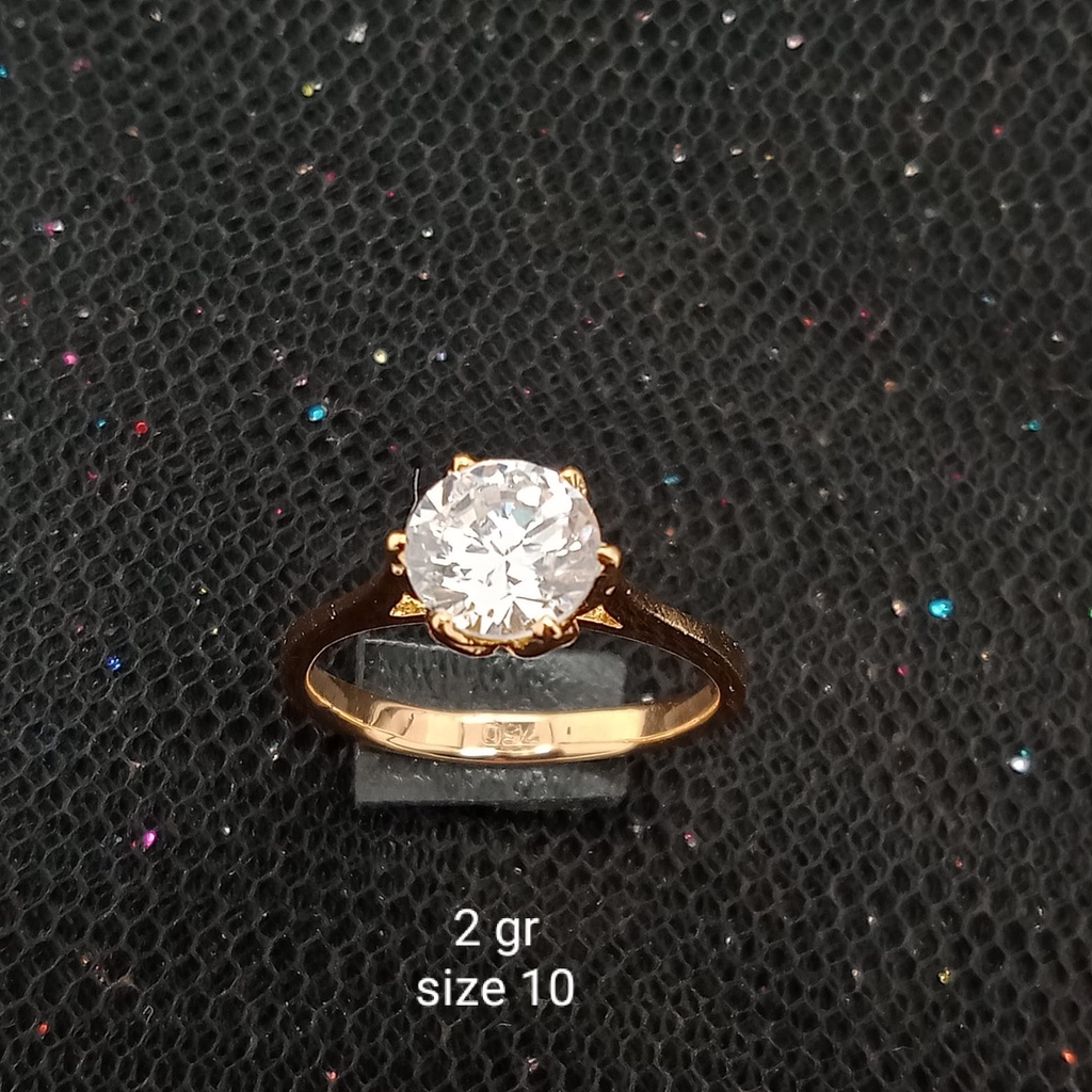 Cincin emas 17K - 2 gr kadar 750 - 725