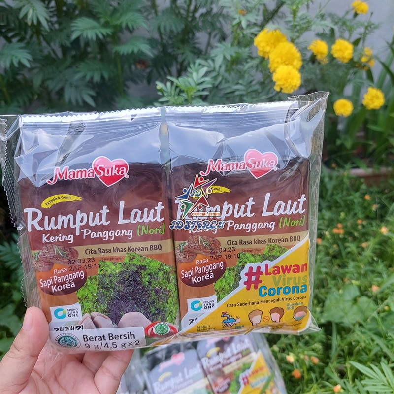 Rumput Laut mamasuka all variant ORI/ PEDAS/ BBQ/ SALTED EGG/ JAGUNG MANIS (isi 2)