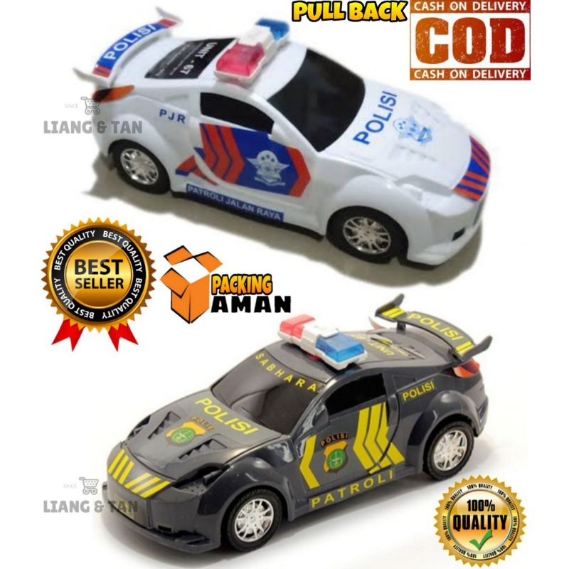 Makassar / Mainan Anak Mobil Mobilan Polisi Pull Back / Mobil Police