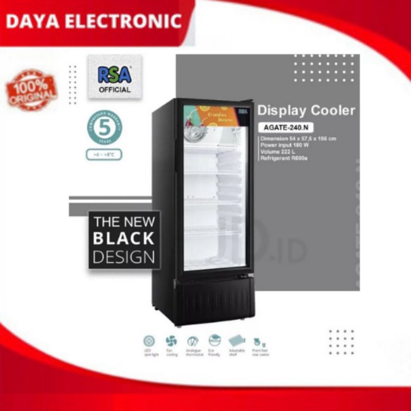 RSA SHOWCASE 4 RAK AGATE 240 kulkas minuman