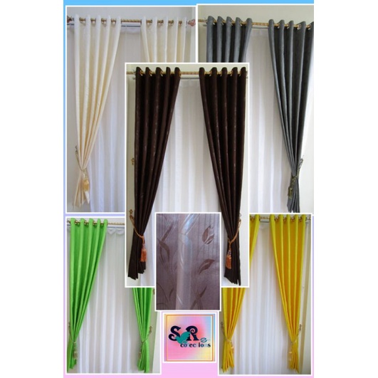 TERMURAH Gorden Hordeng Smokring Bahan Lokal,Tebal,halus buat jendela kamar/ ruang tamu